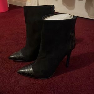 Black heeled booties from Shoe Dazzle/JustFab